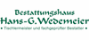 Firmenlogo: Bestattungshaus Hans-G. Wedemeier