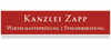 Firmenlogo: KANZLEI ZAPP, Joachim Zapp Wirtschaftsprüfer, Steuerberater