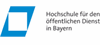 Hochschule für den öffentlichen Dienst in Bayern Fachbereich Allgemeine Innere Verwaltung