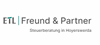 Firmenlogo: Firmenlogo: ETL Freund & Partner GmbH Steuerberatungsgesellschaft & Co. Hoyerswerda KG